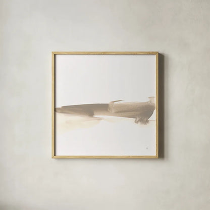 Simple Stroke II by Chris Paschke. Shown in a natural wood glass frame for a timeless modern aesthetic. Available as an archival giclee rolled canvas, fine art paper, or poster print. SKU 92758a.