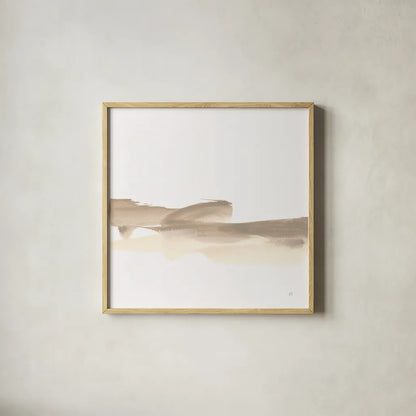 Simple Stroke III by Chris Paschke. Shown in a natural wood glass frame for a timeless modern aesthetic. Available as an archival giclee rolled canvas, fine art paper, or poster print. SKU 92759a.
