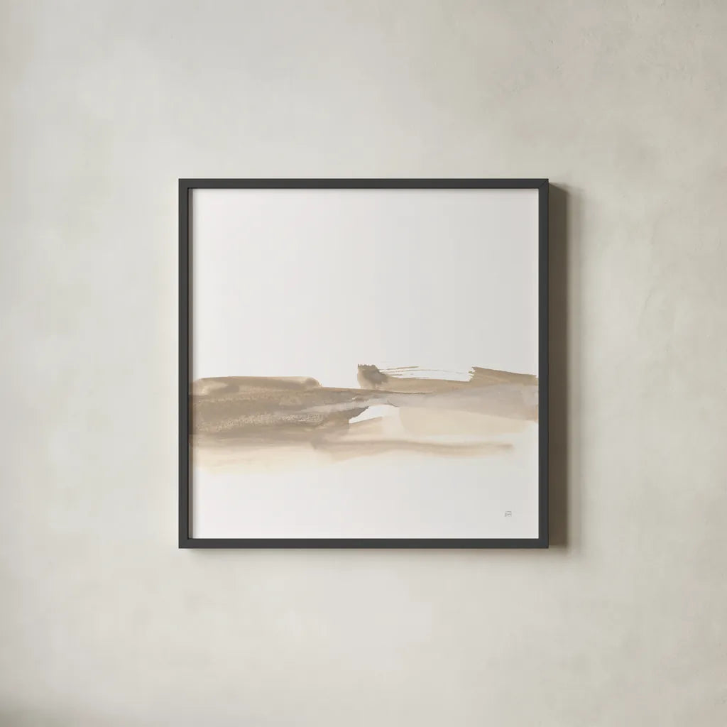 Simple Stroke IV by Chris Paschke. Shown in a sleek black glass frame for a contemporary gallery look. Available as an archival giclee rolled canvas, fine art paper, or poster print. SKU 92760a.