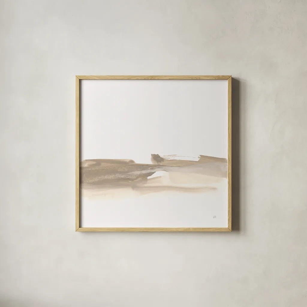 Simple Stroke IV by Chris Paschke. Shown in a natural wood glass frame for a timeless modern aesthetic. Available as an archival giclee rolled canvas, fine art paper, or poster print. SKU 92760a.