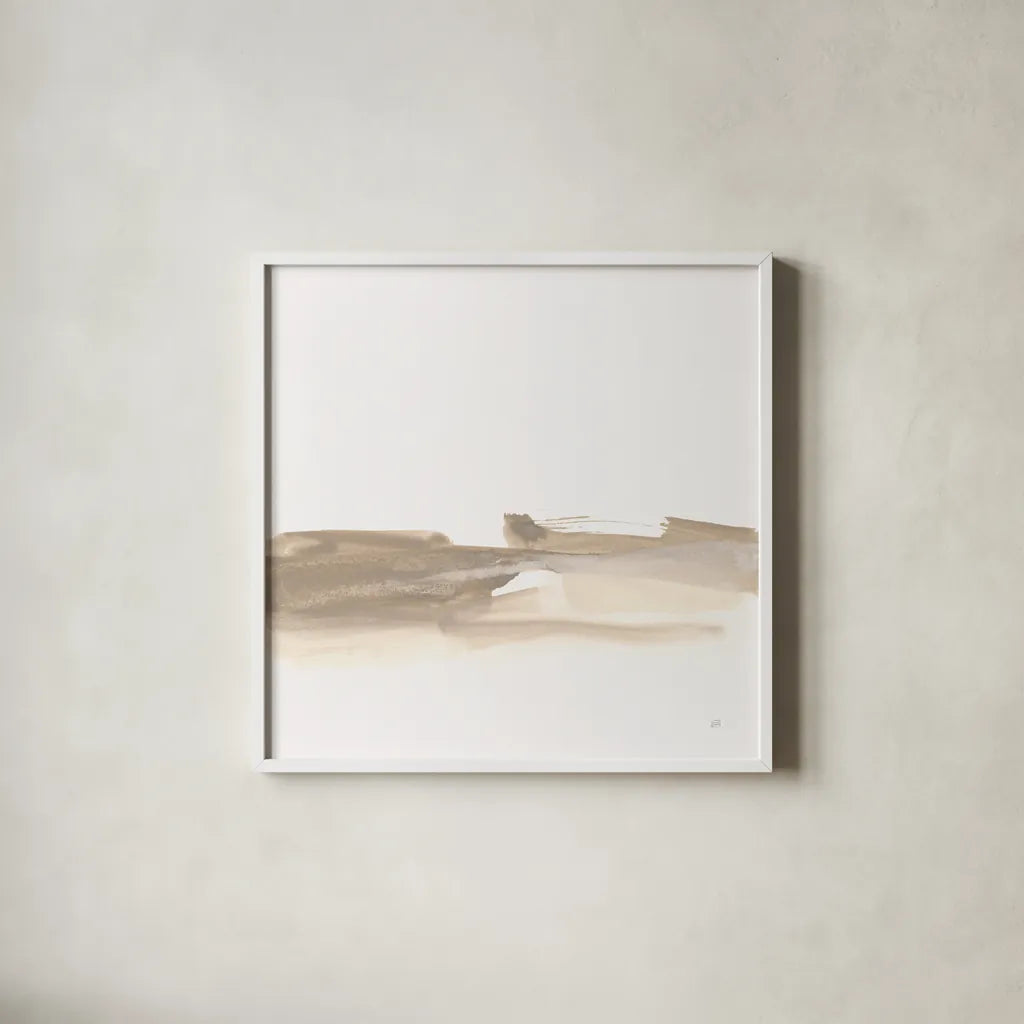 Simple Stroke IV by Chris Paschke. Shown in a crisp white glass frame for a clean and minimalist style. Available as an archival giclee rolled canvas, fine art paper, or poster print. SKU 92760a.