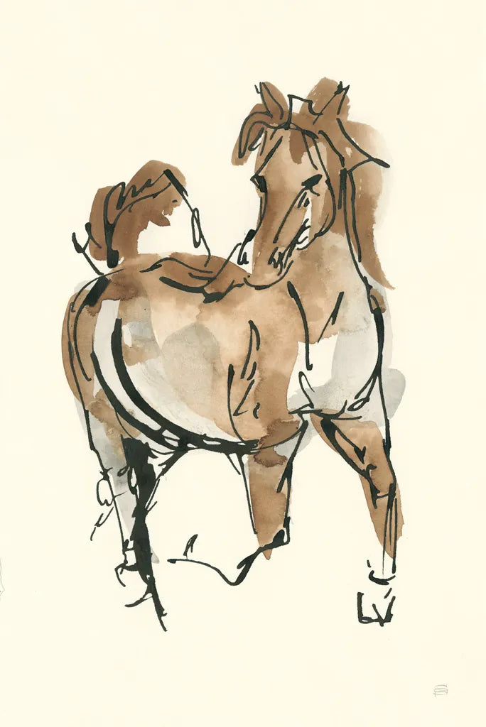 Sketchy Horse V by Chris Paschke. SKU 49927h. Archival Giclee Fine art print for wall decor.