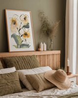 Smooth Poppy I by Chris Paschke. shown as a paper print in a natural frame. Available as a archival giclee rolled canvas, fine art paper, or poster print. SKU 90855h.