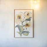 Smooth Poppy I by Chris Paschke. shown as a paper print in a natural frame. Available as a archival giclee rolled canvas, fine art paper, or poster print. SKU 90855h.