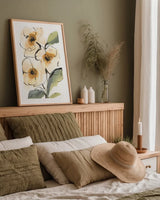Smooth Poppy II by Chris Paschke. shown as a paper print in a natural frame. Available as a archival giclee rolled canvas, fine art paper, or poster print. SKU 90856h.