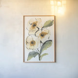 Smooth Poppy II by Chris Paschke. shown as a paper print in a natural frame. Available as a archival giclee rolled canvas, fine art paper, or poster print. SKU 90856h.