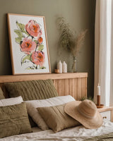 Smooth Rose I by Chris Paschke. shown as a paper print in a natural frame. Available as a archival giclee rolled canvas, fine art paper, or poster print. SKU 90853h.