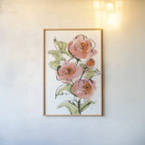 Smooth Rose I by Chris Paschke. shown as a paper print in a natural frame. Available as a archival giclee rolled canvas, fine art paper, or poster print. SKU 90853h.