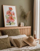 Smooth Rose II by Chris Paschke. shown as a paper print in a natural frame. Available as a archival giclee rolled canvas, fine art paper, or poster print. SKU 90854h.
