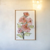 Smooth Rose II by Chris Paschke. shown as a paper print in a natural frame. Available as a archival giclee rolled canvas, fine art paper, or poster print. SKU 90854h.