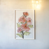 Smooth Rose II by Chris Paschke. shown as a paper print in a white frame. Available as a archival giclee rolled canvas, fine art paper, or poster print. SKU 90854h.