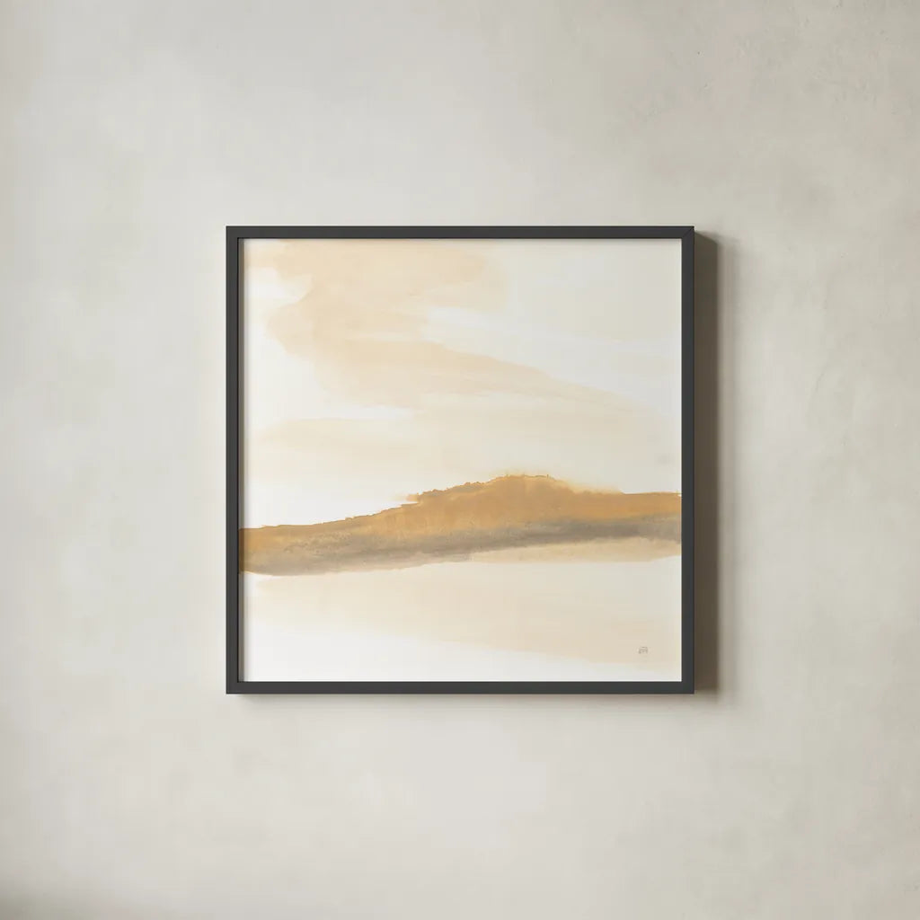 Soft Clouds I by Chris Paschke. Shown in a sleek black glass frame for a contemporary gallery look. Available as an archival giclee rolled canvas, fine art paper, or poster print. SKU 94784a.