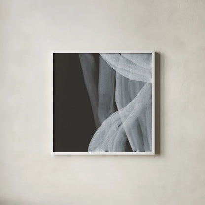 Soft White III by Chris Paschke. Shown in a crisp white glass frame for a clean and minimalist style. Available as an archival giclee rolled canvas, fine art paper, or poster print. SKU 84565a.