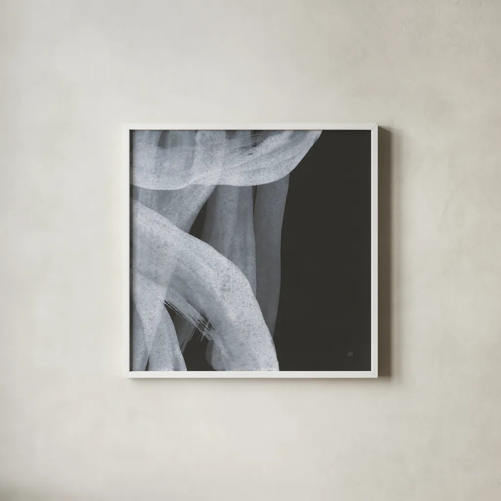 Soft White IV by Chris Paschke. Shown in a crisp white glass frame for a clean and minimalist style. Available as an archival giclee rolled canvas, fine art paper, or poster print. SKU 84566a.