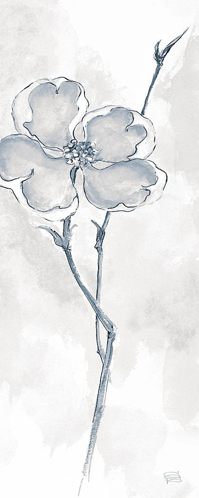 Solitary Dogwood II Gray by Chris Paschke
