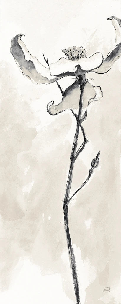 Solitary Dogwood IV Taupe Crop by Chris Paschke