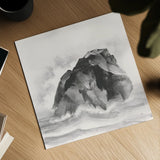 Solitary Rock by Chris Paschke. Shown as a detailed flat fine art print, highlighting archival giclee quality. Available as an archival giclee rolled canvas, fine art paper, or poster print. SKU 44972a.