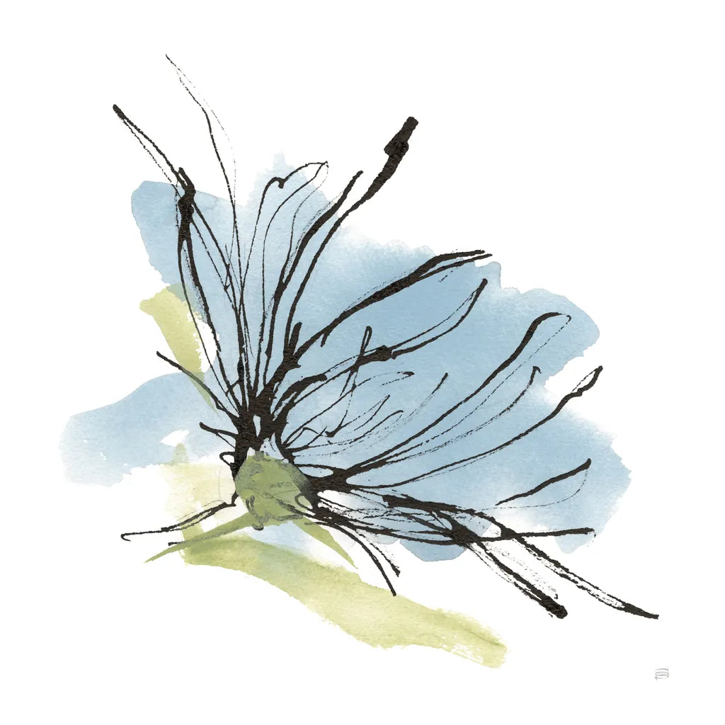 Spider Mum Blue I by Chris Paschke. SKU 88098a. Archival Giclee Fine art print for wall decor.