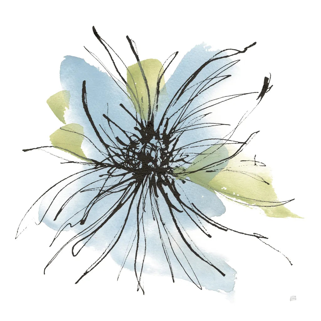 Spider Mum Blue II by Chris Paschke. SKU 88099a. Archival Giclee Fine art print for wall decor.