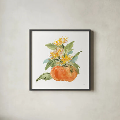 Spider Mums by Chris Paschke. Shown in a sleek black glass frame for a contemporary gallery look. Available as an archival giclee rolled canvas, fine art paper, or poster print. SKU 81869a.