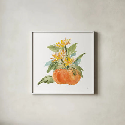Spider Mums by Chris Paschke. Shown in a crisp white glass frame for a clean and minimalist style. Available as an archival giclee rolled canvas, fine art paper, or poster print. SKU 81869a.