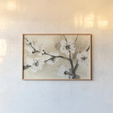 Spring Blossoms I by Chris Paschke. shown as a paper print in a natural frame. Available as a archival giclee rolled canvas, fine art paper, or poster print. SKU 25205i.