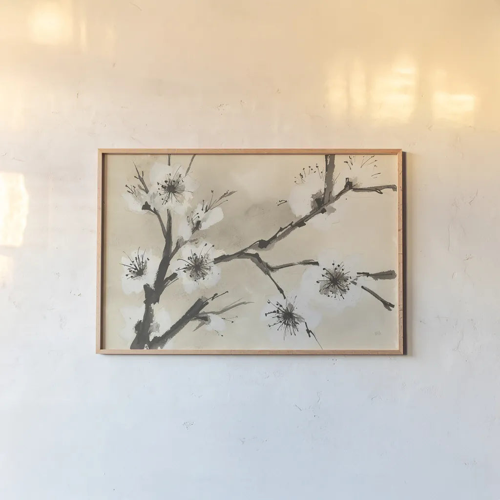 Spring Blossoms II by Chris Paschke. shown as a paper print in a natural frame. Available as a archival giclee rolled canvas, fine art paper, or poster print. SKU 25206i.