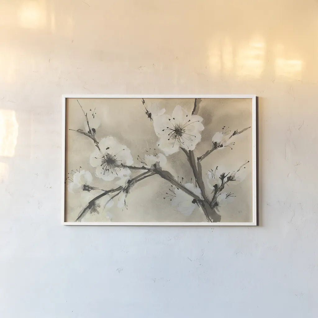 Spring Blossoms III by Chris Paschke. shown as a paper print in a white frame. Available as a archival giclee rolled canvas, fine art paper, or poster print. SKU 25207i.
