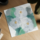 Springtime Peonies II by Chris Paschke. Shown as a detailed flat fine art print, highlighting archival giclee quality. Available as an archival giclee rolled canvas, fine art paper, or poster print. SKU 80766a.
