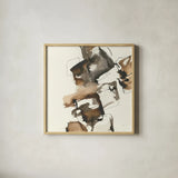 Stacked I by Chris Paschke. Shown in a natural wood glass frame for a timeless modern aesthetic. Available as an archival giclee rolled canvas, fine art paper, or poster print. SKU 31751a.