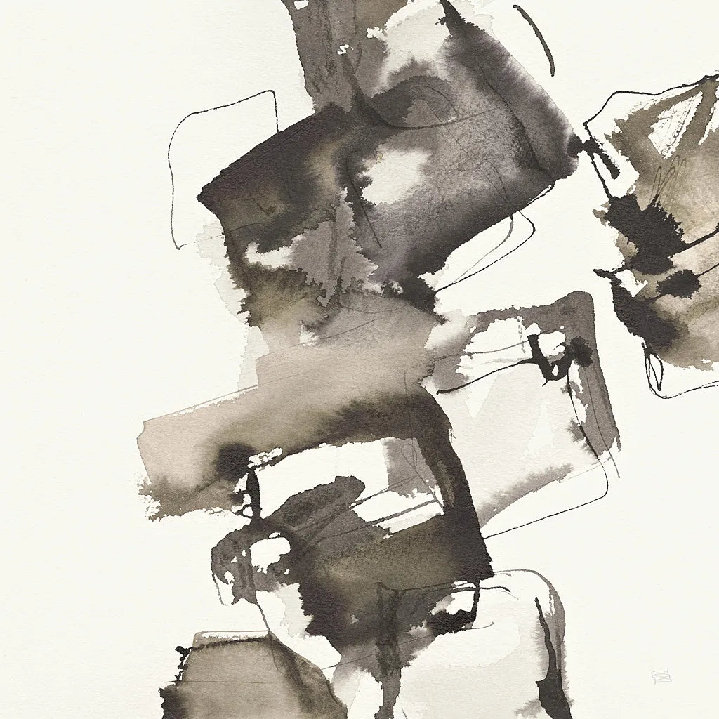 Stacked I Greige by Chris Paschke. SKU 33644a. Archival Giclee Fine art print for wall decor.