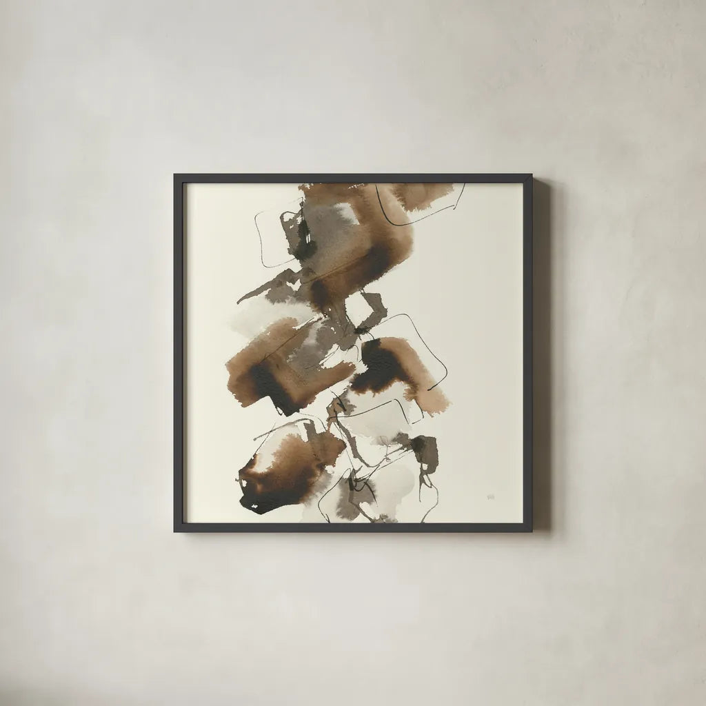 Stacked II by Chris Paschke. Shown in a sleek black glass frame for a contemporary gallery look. Available as an archival giclee rolled canvas, fine art paper, or poster print. SKU 31752a.
