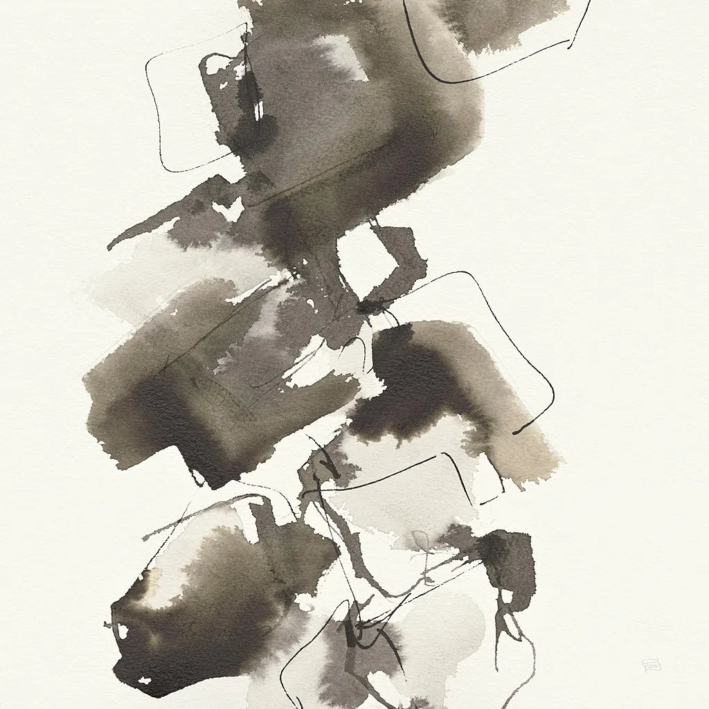 Stacked II Greige by Chris Paschke. SKU 33645a. Archival Giclee Fine art print for wall decor.