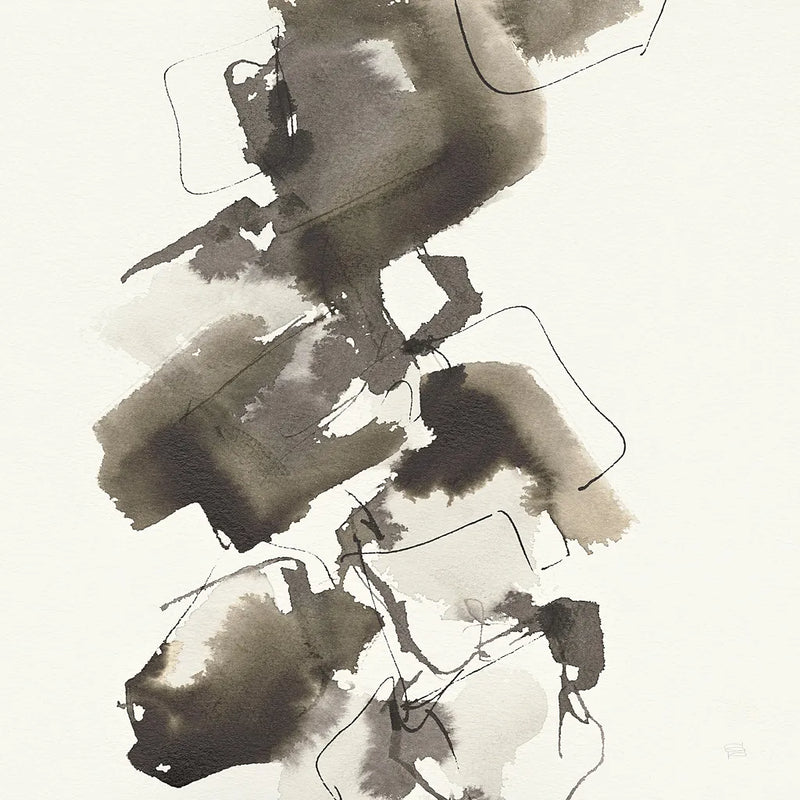 Stacked II Greige by Chris Paschke. SKU 33645a. Archival Giclee Fine art print for wall decor.