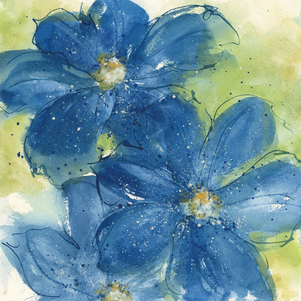 Starlight Clematis I by Chris Paschke. SKU 50155a. Archival Giclee Fine art print for wall decor.