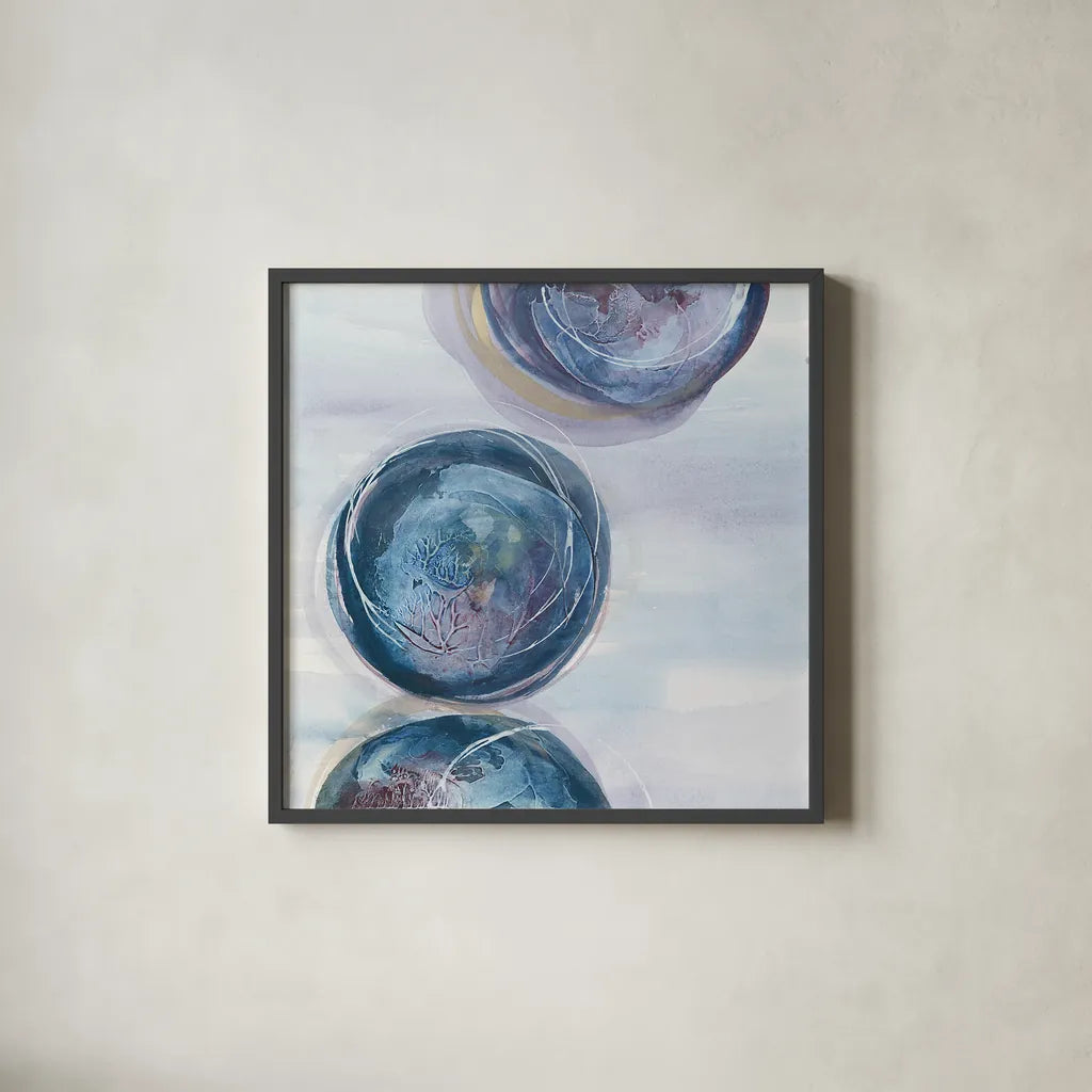 Starting Over II by Chris Paschke. Shown in a sleek black glass frame for a contemporary gallery look. Available as an archival giclee rolled canvas, fine art paper, or poster print. SKU 39577a.