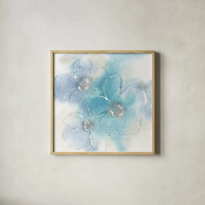 Steel Cosmos II by Chris Paschke. Shown in a natural wood glass frame for a timeless modern aesthetic. Available as an archival giclee rolled canvas, fine art paper, or poster print. SKU 83590a.