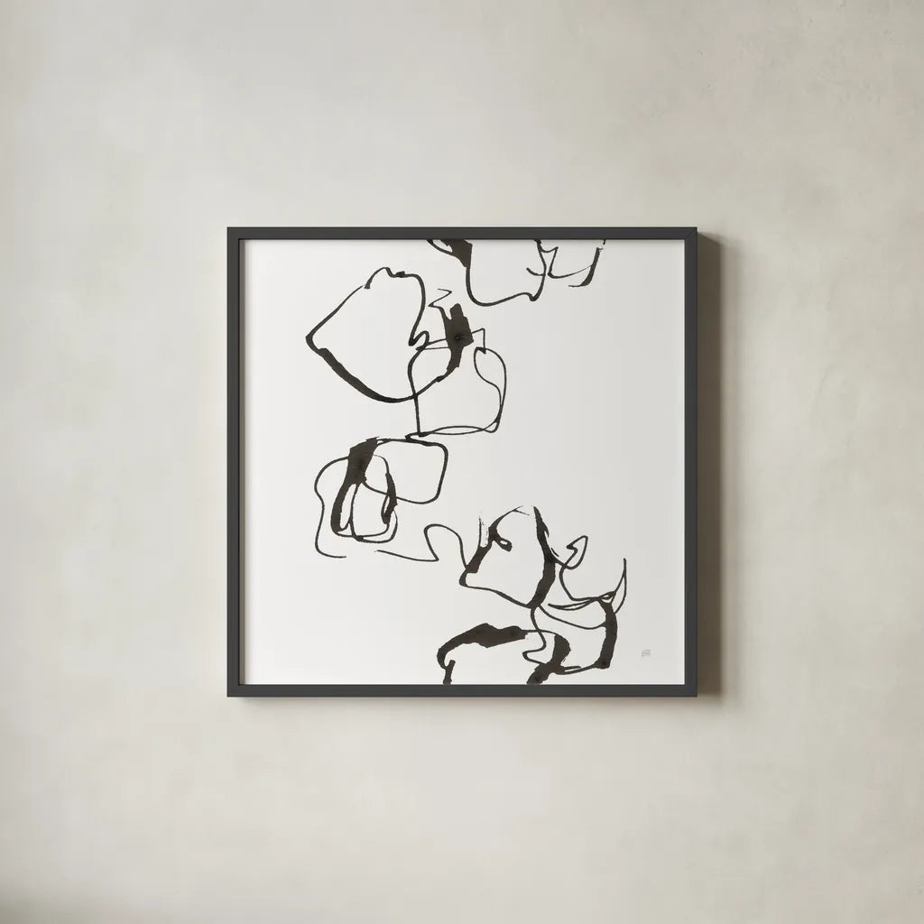 Stoned II by Chris Paschke. Shown in a sleek black glass frame for a contemporary gallery look. Available as an archival giclee rolled canvas, fine art paper, or poster print. SKU 66214a.