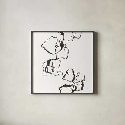 Stoned II by Chris Paschke. Shown in a sleek black glass frame for a contemporary gallery look. Available as an archival giclee rolled canvas, fine art paper, or poster print. SKU 66214a.