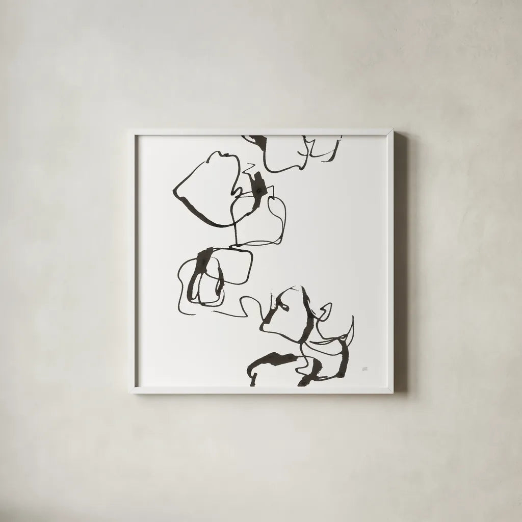 Stoned II by Chris Paschke. Shown in a crisp white glass frame for a clean and minimalist style. Available as an archival giclee rolled canvas, fine art paper, or poster print. SKU 66214a.