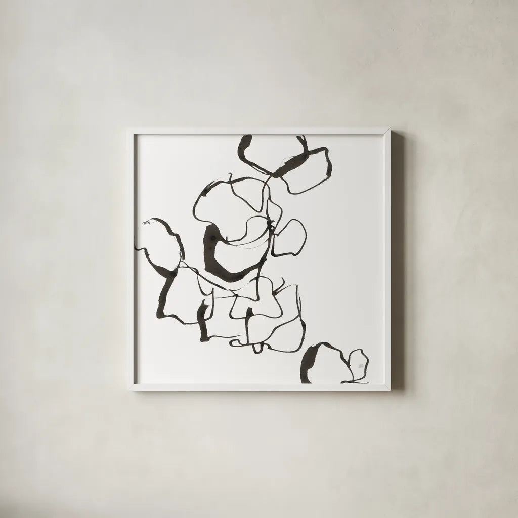 Stoned III by Chris Paschke. Shown in a crisp white glass frame for a clean and minimalist style. Available as an archival giclee rolled canvas, fine art paper, or poster print. SKU 66215a.