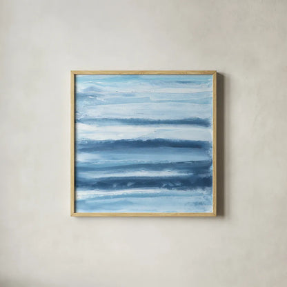 Stripes II by Chris Paschke. Shown in a natural wood glass frame for a timeless modern aesthetic. Available as an archival giclee rolled canvas, fine art paper, or poster print. SKU 68198a.