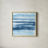 Stripes III by Chris Paschke. Shown in a natural wood glass frame for a timeless modern aesthetic. Available as an archival giclee rolled canvas, fine art paper, or poster print. SKU 68199a.