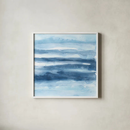 Stripes III by Chris Paschke. Shown in a crisp white glass frame for a clean and minimalist style. Available as an archival giclee rolled canvas, fine art paper, or poster print. SKU 68199a.