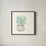 Succulent I by Chris Paschke. Shown in a sleek black glass frame for a contemporary gallery look. Available as an archival giclee rolled canvas, fine art paper, or poster print. SKU 55049a.