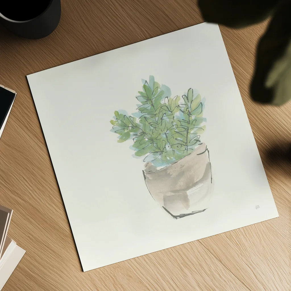 Succulent II by Chris Paschke. Shown as a detailed flat fine art print, highlighting archival giclee quality. Available as an archival giclee rolled canvas, fine art paper, or poster print. SKU 55050a.