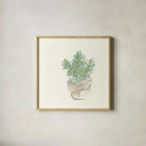 Succulent II by Chris Paschke. Shown in a natural wood glass frame for a timeless modern aesthetic. Available as an archival giclee rolled canvas, fine art paper, or poster print. SKU 55050a.