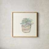 Succulent IV by Chris Paschke. Shown in a natural wood glass frame for a timeless modern aesthetic. Available as an archival giclee rolled canvas, fine art paper, or poster print. SKU 55052a.