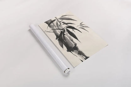 Sumi Bamboo Cream by Chris Paschke. shown as a rolled paper print. Available as archival giclee rolled canvas, fine art paper, or poster print. SKU 30837h.