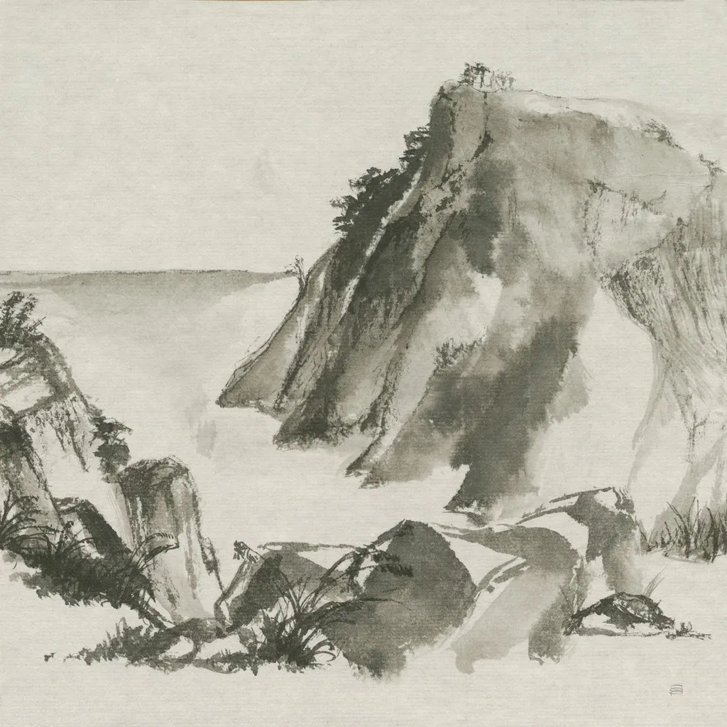 Sumi Rocks Cream by Chris Paschke. SKU 30839a. Archival Giclee Fine art print for wall decor.